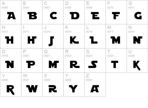Star Jedi Rounded uppercase A-Z preview