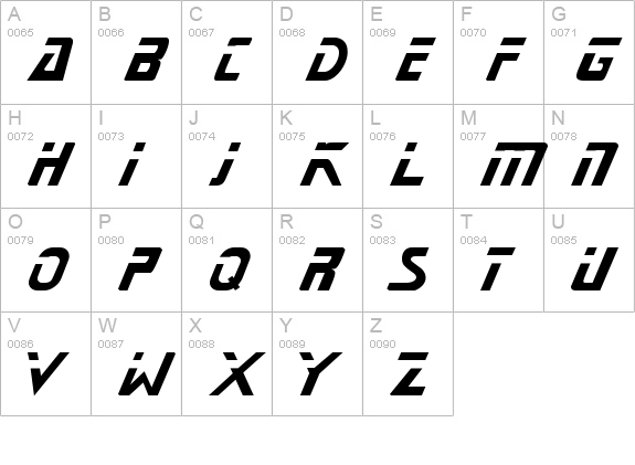 Star Next uppercase A-Z preview