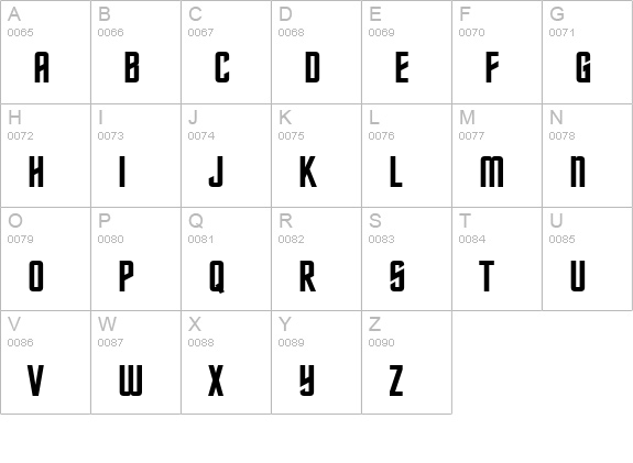 Star Trek BT uppercase A-Z preview