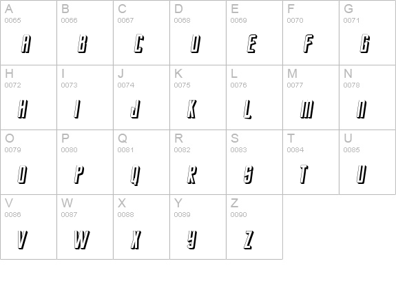 Star Trek Enterprise Future Italic uppercase A-Z preview