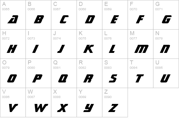 Star Trek Gen Heavy BT uppercase A-Z preview