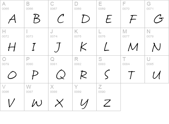 StarbabeHmk uppercase A-Z preview
