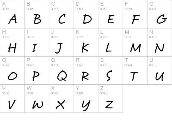 StarbabeHmkBold uppercase A-Z preview