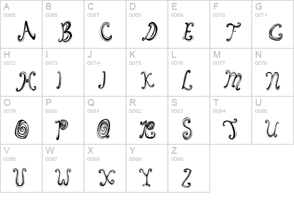 Starberry Swirl Delight uppercase A-Z preview