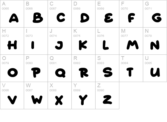Starborn uppercase A-Z preview