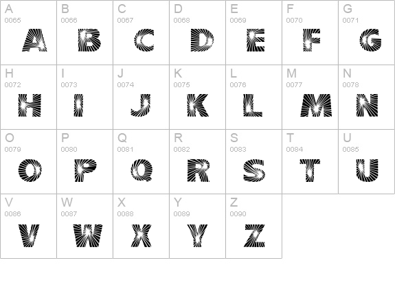 Starburst Medium uppercase A-Z preview