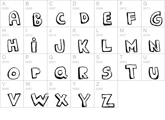STARGUIDES uppercase A-Z preview