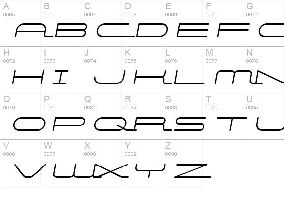 Starliner BTN Oblique uppercase A-Z preview