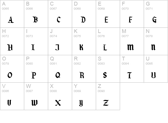 startedbyamouse uppercase A-Z preview