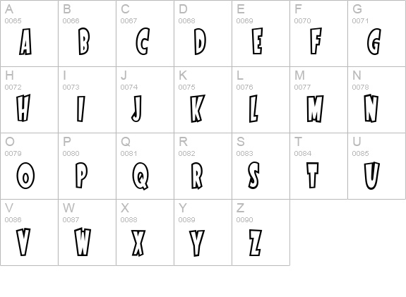 StartlingFontOpen uppercase A-Z preview