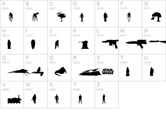 StarWars Kit uppercase A-Z preview