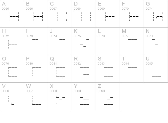 Stash of Dashes uppercase A-Z preview