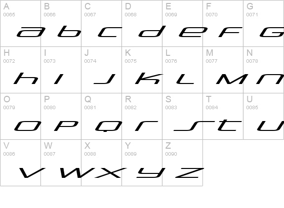 Stasmic uppercase A-Z preview