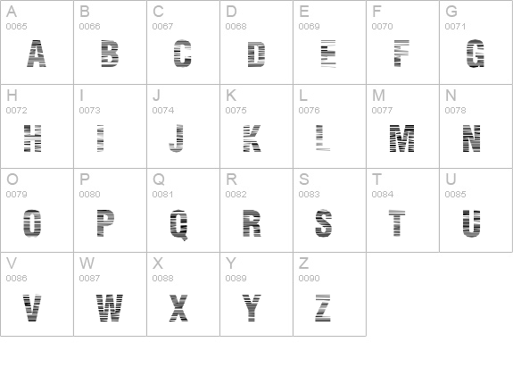 Static Age Horizontal Hold Regular uppercase A-Z preview
