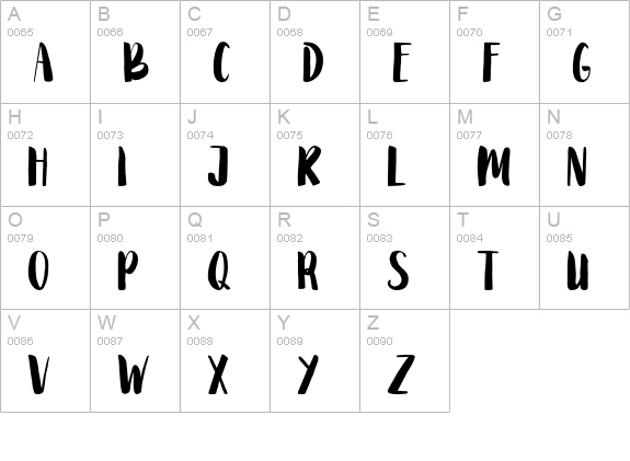 Stay Bold uppercase A-Z preview
