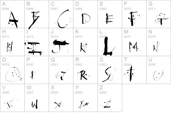 Steadmanesque uppercase A-Z preview