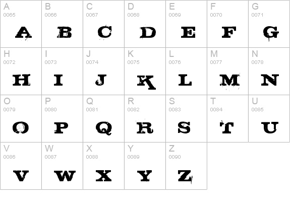 STEAK uppercase A-Z preview