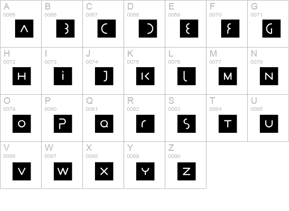 Stealth uppercase A-Z preview