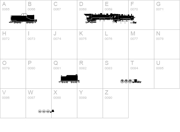 Steam-HwtLocos uppercase A-Z preview