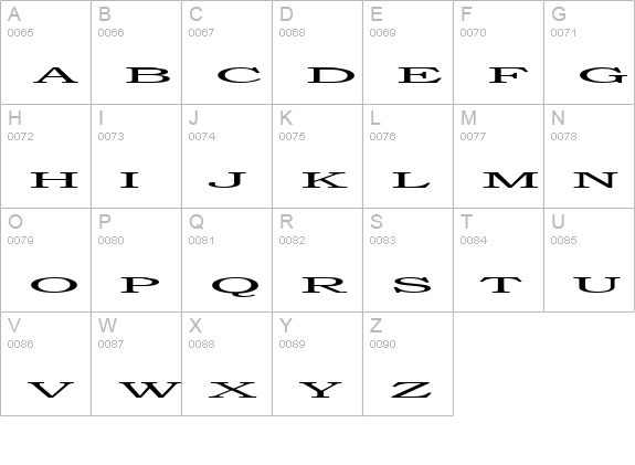 Steamroller uppercase A-Z preview