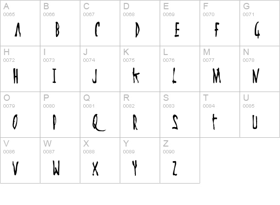 Steel-String uppercase A-Z preview