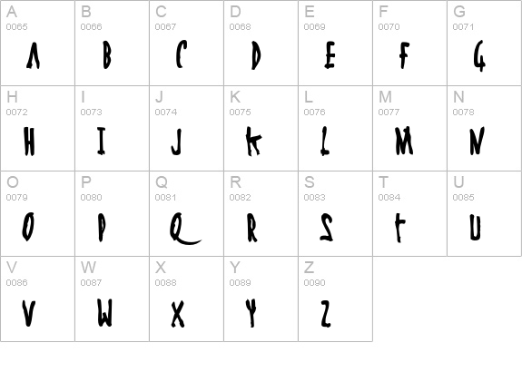 Steel-StringBold uppercase A-Z preview