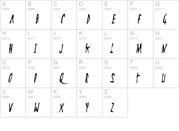 Steel-StringItalic uppercase A-Z preview