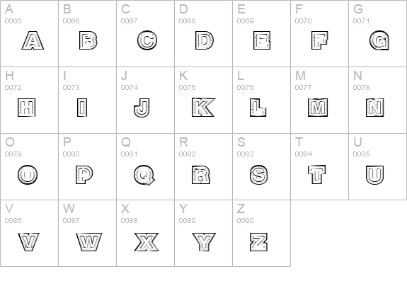 SteelTown uppercase A-Z preview