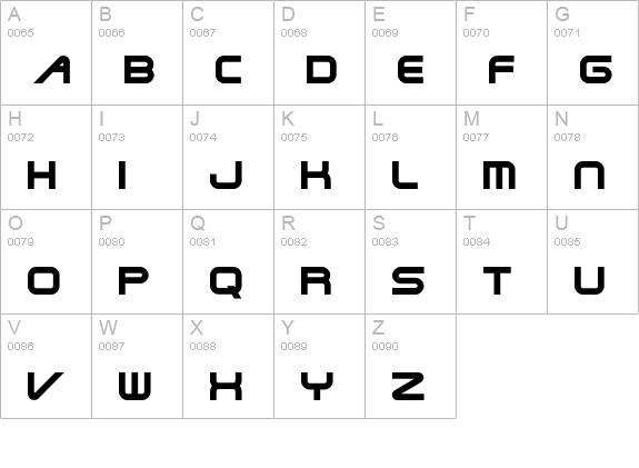 SteelWolf-Medium uppercase A-Z preview