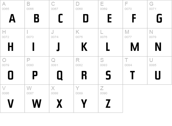 Steile Futura Bold uppercase A-Z preview