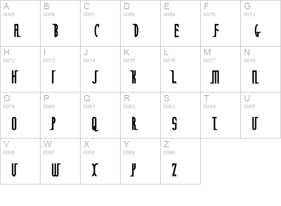 StelefontBevel uppercase A-Z preview