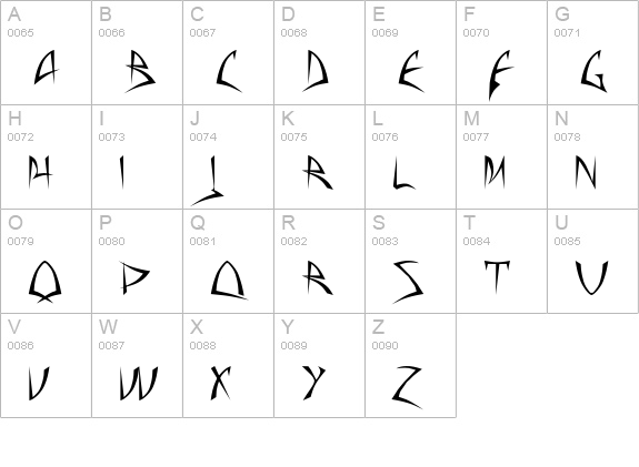 Stella uppercase A-Z preview