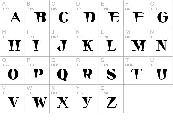 Stella Dallas uppercase A-Z preview