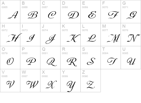 StellaAnnJF uppercase A-Z preview
