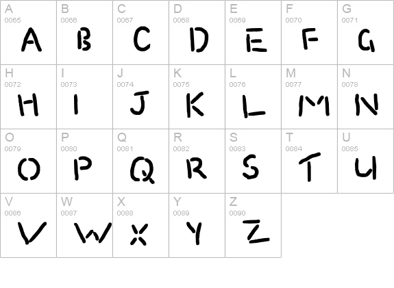 stencil pencil uppercase A-Z preview