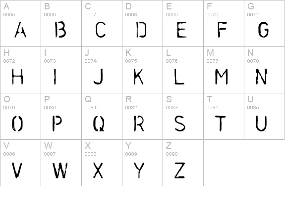 Stencilcase Bold uppercase A-Z preview