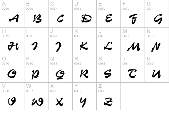 StentorEF uppercase A-Z preview