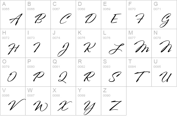 Stephanie Marie JF uppercase A-Z preview
