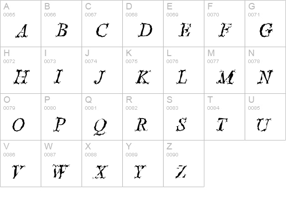 SteppedinTimes uppercase A-Z preview