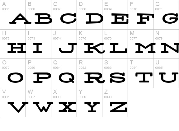 Stereo Normal uppercase A-Z preview