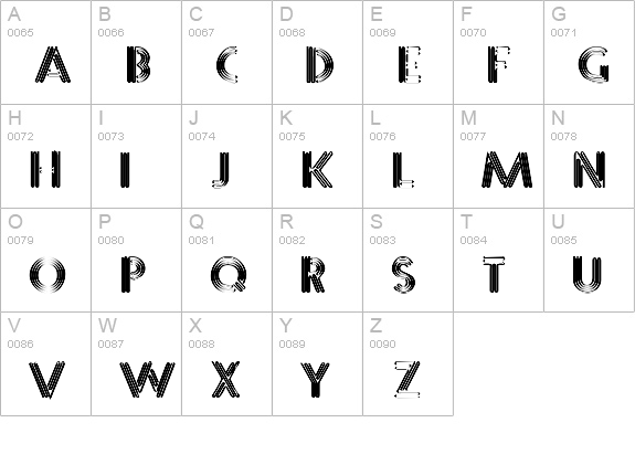 SterlingPanic uppercase A-Z preview