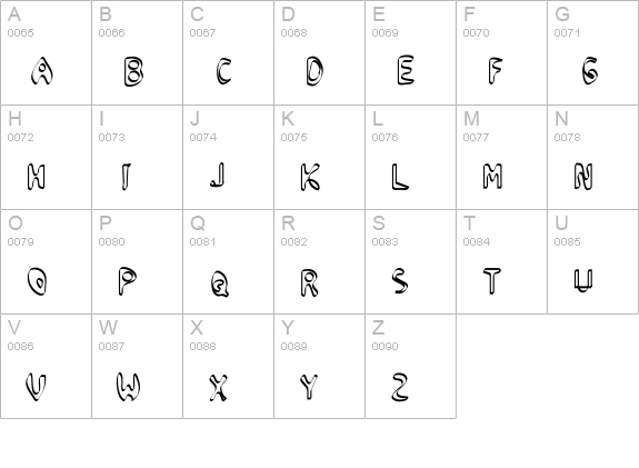 SteroidOutter uppercase A-Z preview