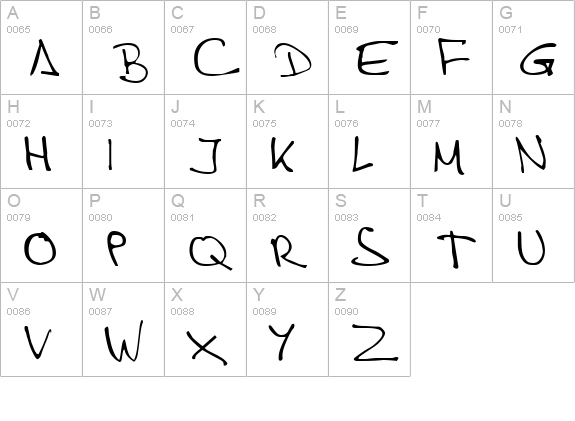 Steve Regular uppercase A-Z preview