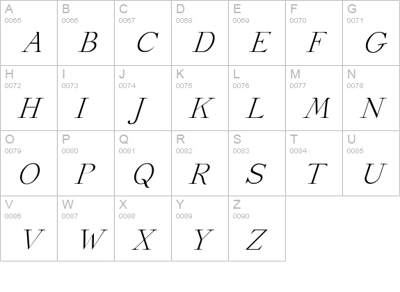 Stickee-Italic uppercase A-Z preview