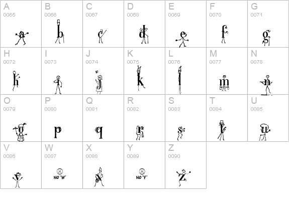 StickLetter Medium uppercase A-Z preview