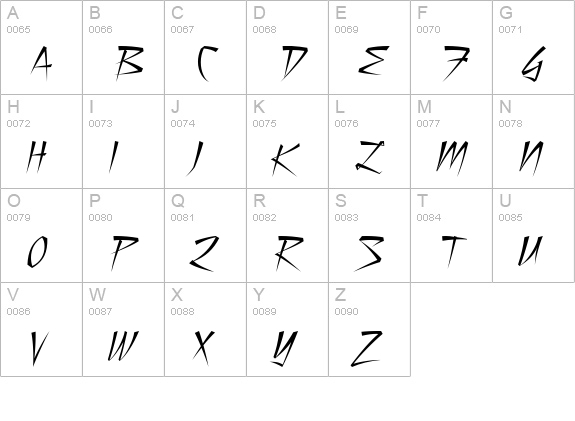 Still Time uppercase A-Z preview