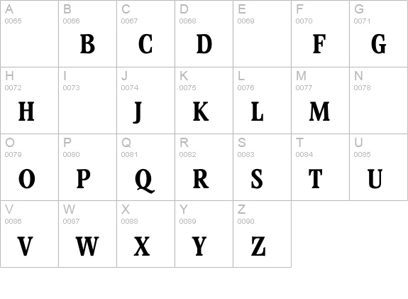 StirlingBold uppercase A-Z preview