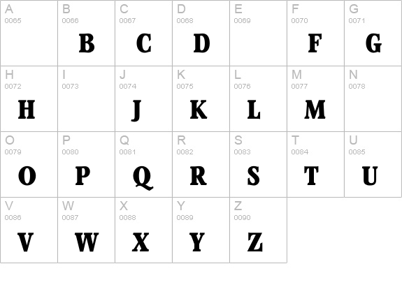 StirlingExtraBold uppercase A-Z preview