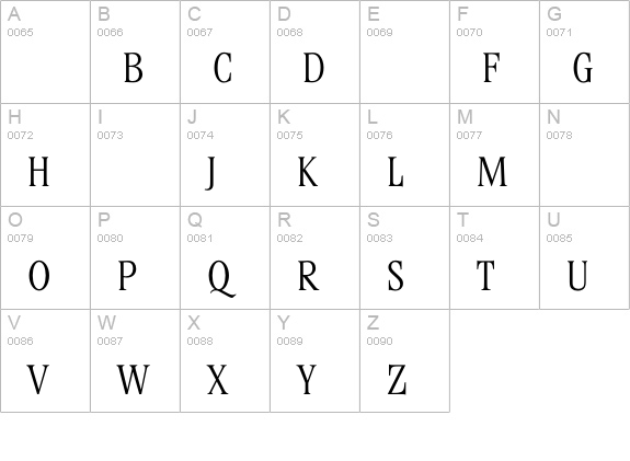 StirlingLight uppercase A-Z preview