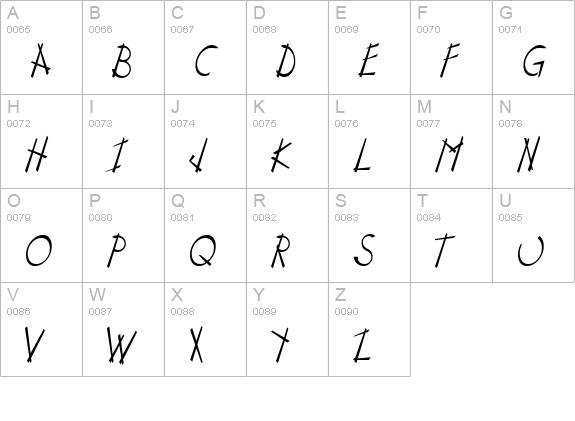 Stix n Stonz uppercase A-Z preview